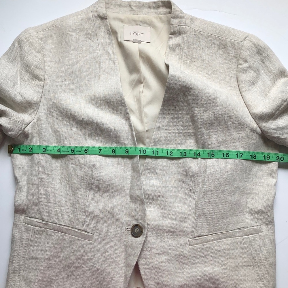 Anne Taylor LOFT Linen Collarless Jacket - Picture 12 of 14